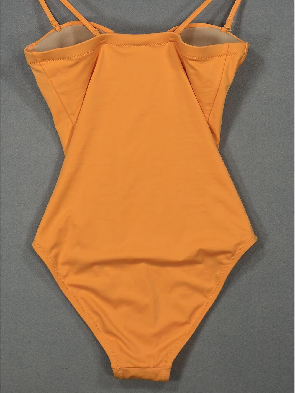 NWT J.Crew Underwire Size 2 Hi-Cut Swimsuit Fluorescent Orange Convertible Y2K - Picture 7 of 16